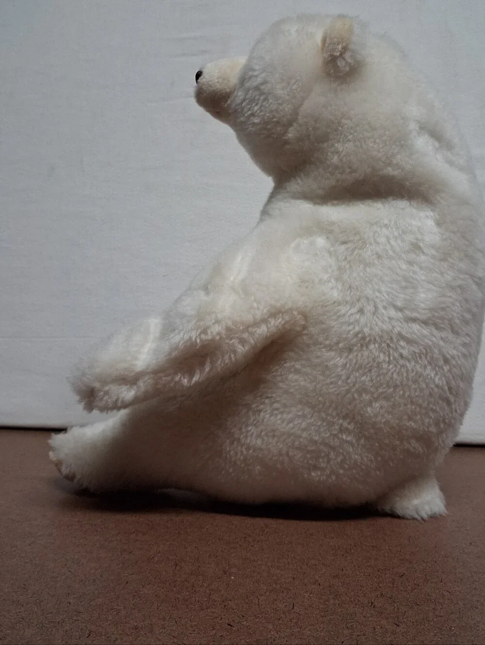 White Plush Polar Bear Pet Toy - Soft Cuddly Companion